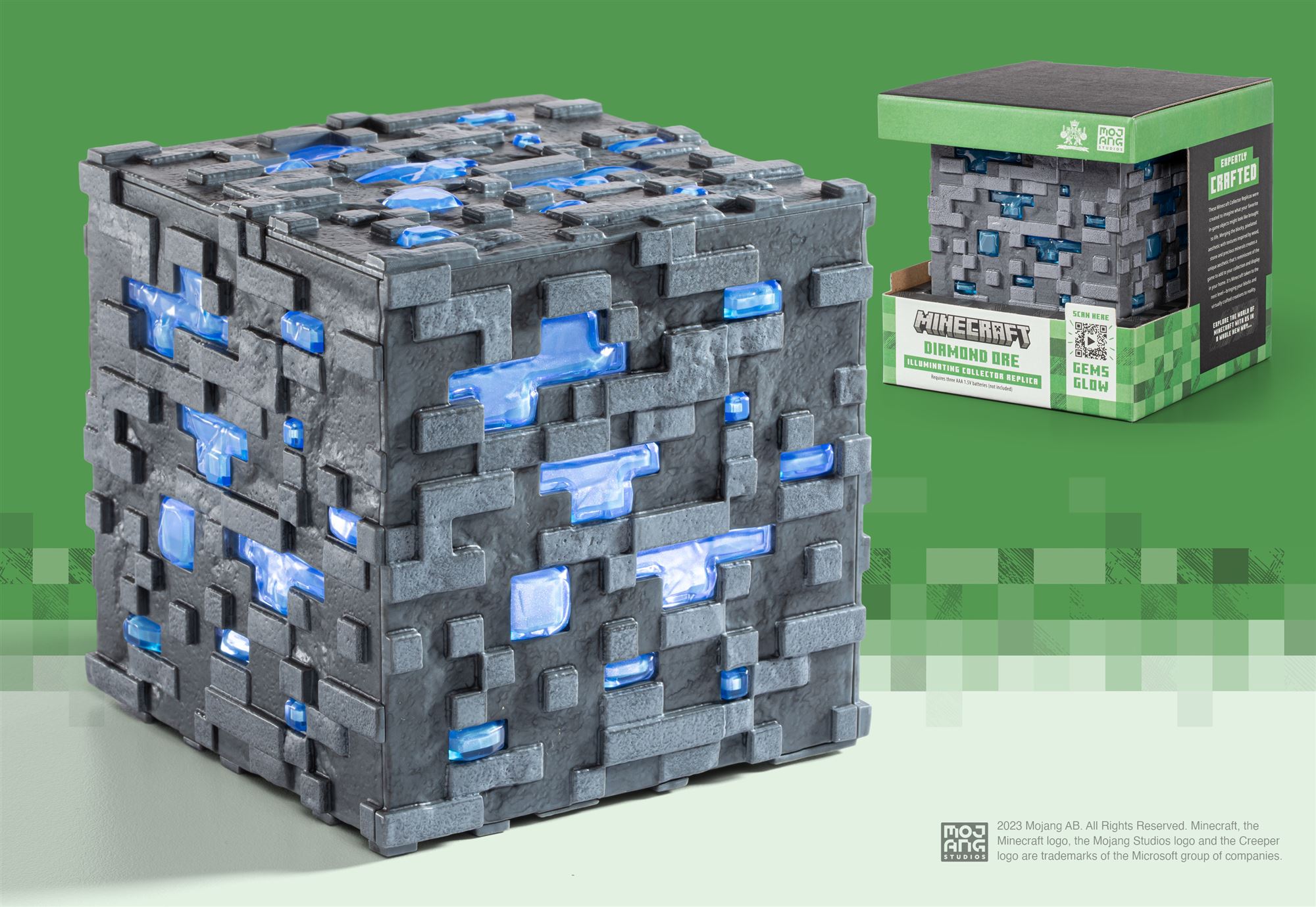 Minecraft illuminating Diamond Ore